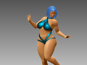 Woman Body Builder 3D-printmodel