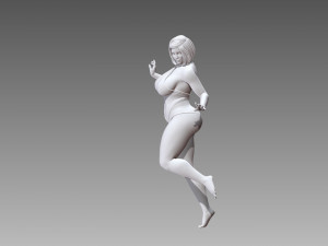 Woman Body Builder 3D-printmodel