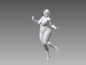 Woman Body Builder 3D-printmodel