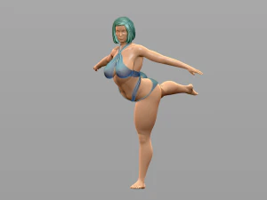 Woman Body Builder 3D Print Model