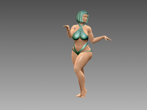Woman Body Builder 3D Print Model