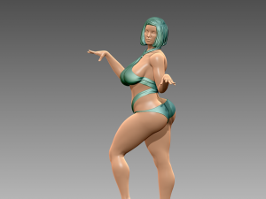 Woman Body Builder 3D Print Model