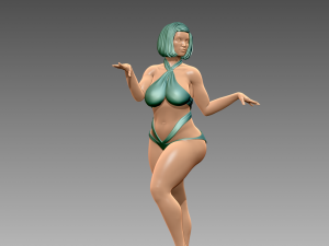 Woman Body Builder 3D Print Model