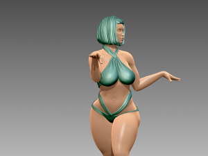 Woman Body Builder 3D Print Model