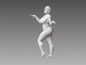 Woman Body Builder 3D Print Model