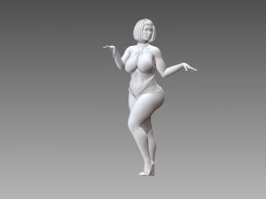 Woman Body Builder 3D Print Model