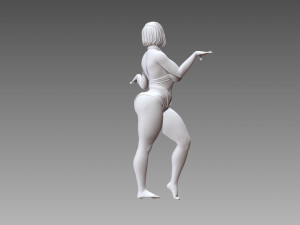 Woman Body Builder 3D Print Model