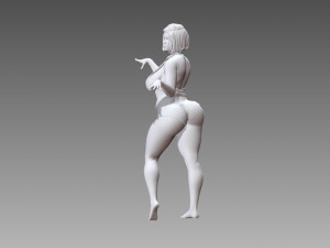 Woman Body Builder 3D Print Model