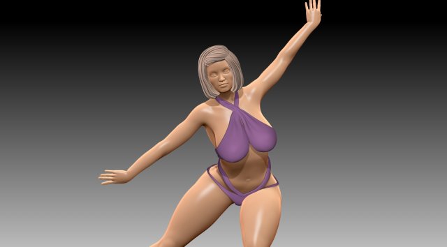 Woman Body Builder Model Cetak 3D .c4d .max .obj .3ds .fbx .stl .blend