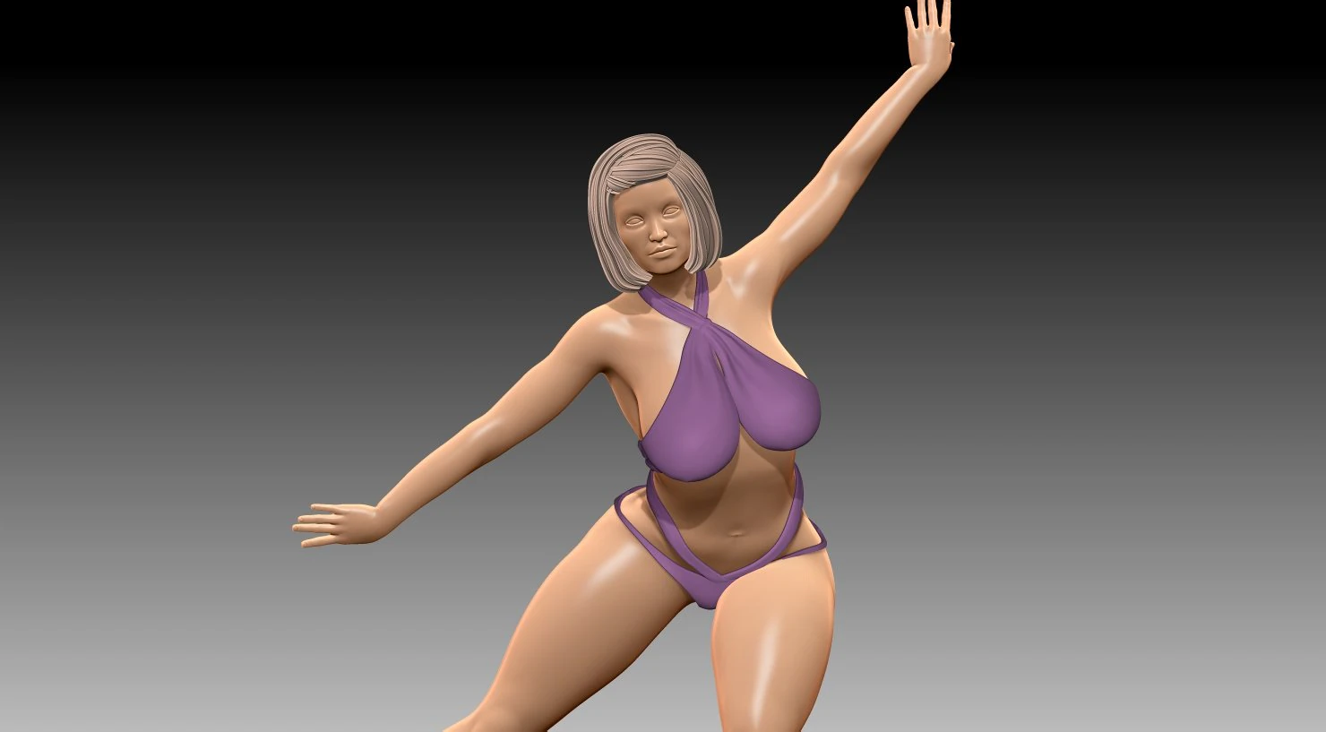 Woman Body Builder 3D Print Model .c4d .max .obj .3ds .fbx .stl .blend 