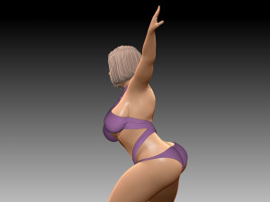 Woman Body Builder Model Cetak 3D