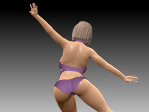 Woman Body Builder Model Cetak 3D