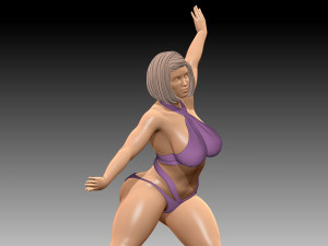 Woman Body Builder Model Cetak 3D
