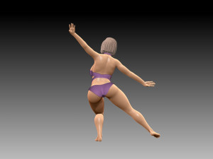 Woman Body Builder Model Cetak 3D