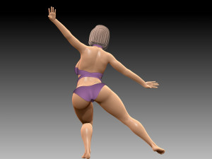 Woman Body Builder Model Cetak 3D