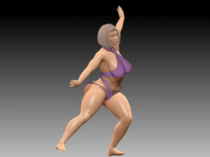 Woman Body Builder Model Cetak 3D