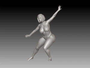 Woman Body Builder 3D Print Model