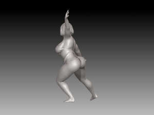 Woman Body Builder Model Cetak 3D