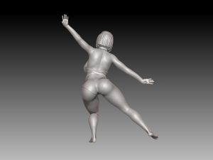 Woman Body Builder Model Cetak 3D