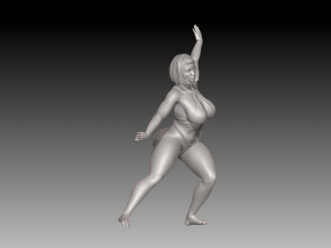 Woman Body Builder Model Cetak 3D