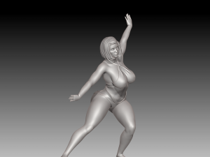 Woman Body Builder Model Cetak 3D