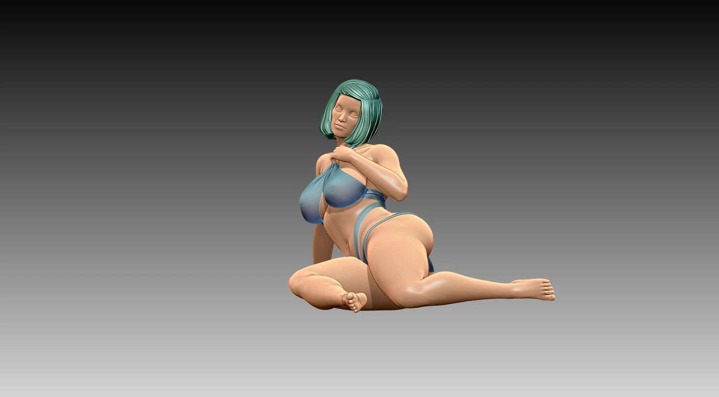 Woman Body Builder 3D Print Model .c4d .max .obj .3ds .fbx .stl .blend