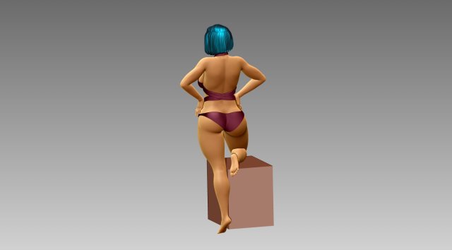 Woman 3D 프린트 모델 .c4d .max .obj .3ds .fbx .stl .blend 