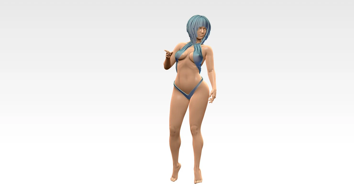 Woman 3D Print Model .c4d .max .obj .3ds .fbx .stl .blend 