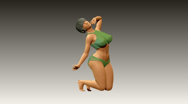 Woman 3D Baskı Modeli .c4d .max .obj .3ds .fbx .stl .blend