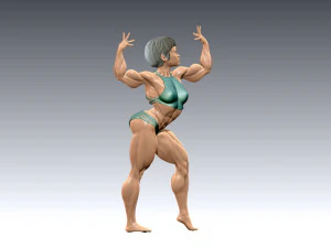 Woman Body Builder 3D Print Model
