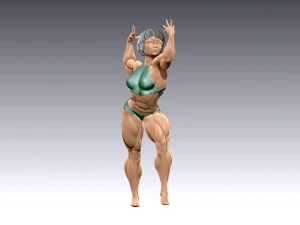 Woman Body Builder 3D Print Model