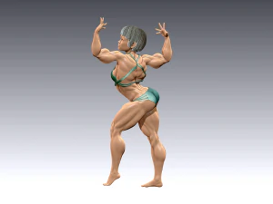 Woman Body Builder 3D Print Model