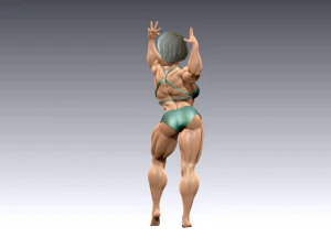 Woman Body Builder 3D Print Model