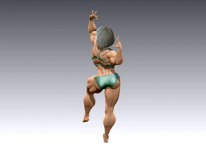 Woman Body Builder 3D Print Model