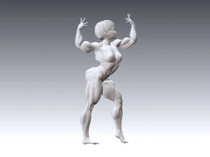 Woman Body Builder 3D Print Model