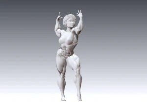 Woman Body Builder 3D Print Model