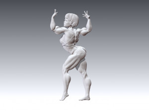Woman Body Builder Modello di stampa 3D