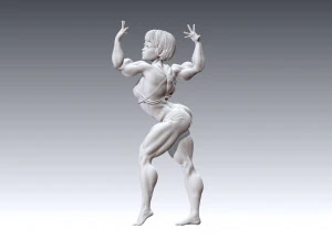 Woman Body Builder 3D Print Model