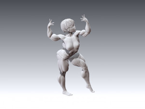 Woman Body Builder Modello di stampa 3D
