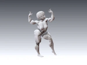 Woman Body Builder 3D Print Model