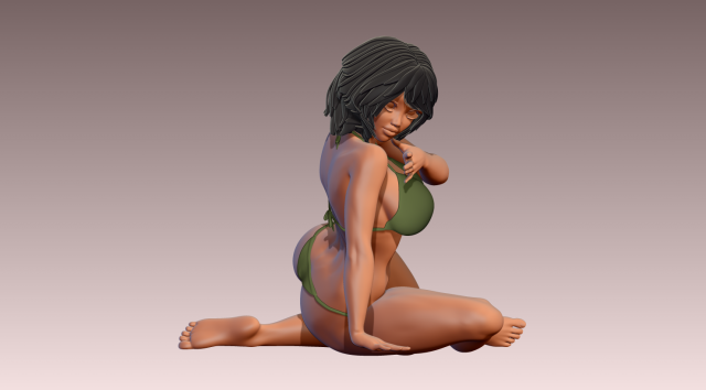 Woman 3Dプリントモデル .c4d .max .obj .3ds .fbx .stl .blend 
