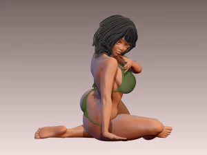Mulher Modelo de Impressão 3D