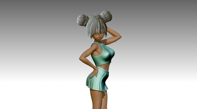 Woman 3D-printmodel .c4d .max .obj .3ds .fbx .stl .blend 
