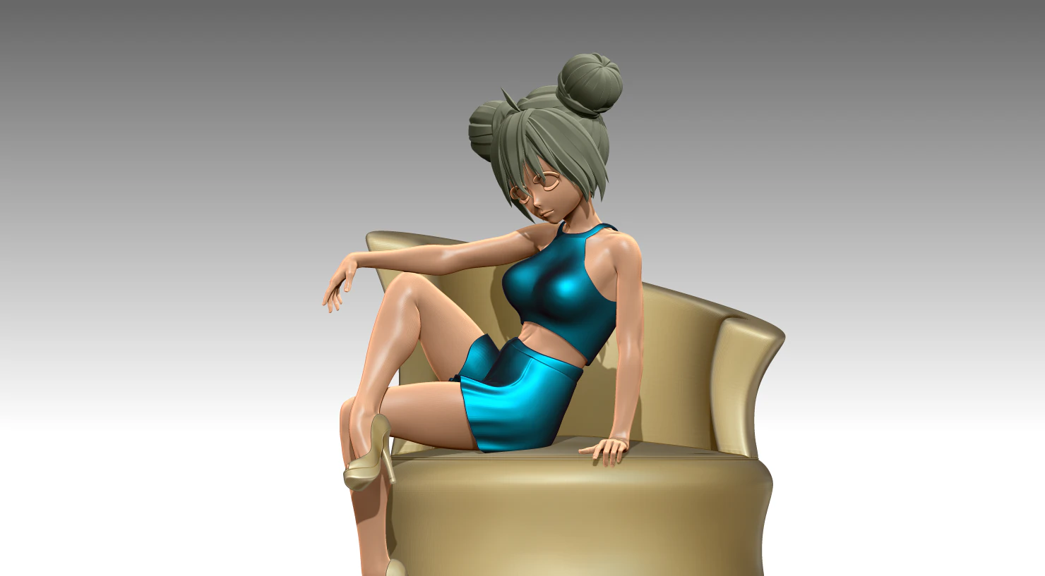 Woman 3D Print Model .c4d .max .obj .3ds .fbx .stl .blend 