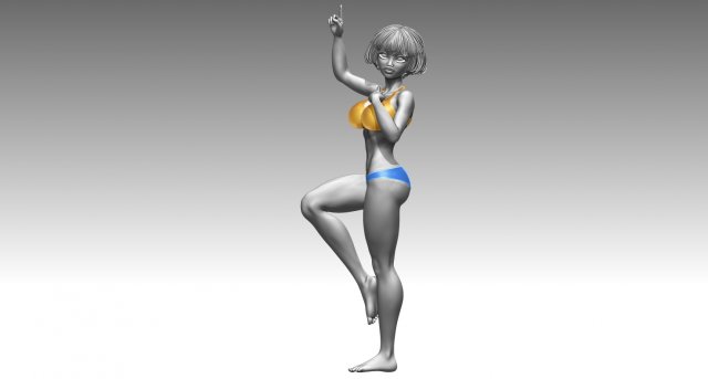 Woman 3D 打印模型 .c4d .max .obj .3ds .fbx .stl .blend 
