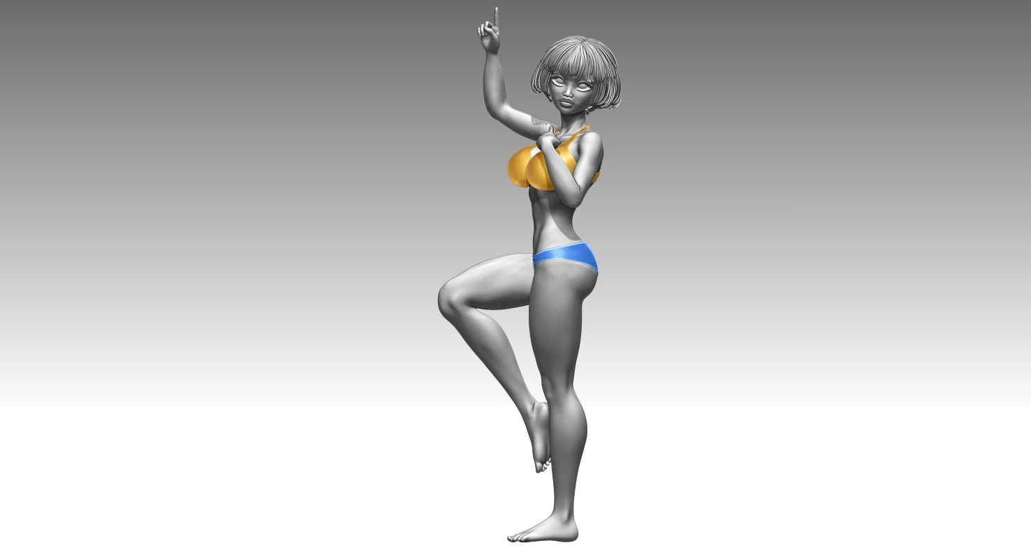 Woman 3D Print Model .c4d .max .obj .3ds .fbx .stl .blend 