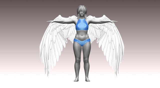 Angel 3D 프린트 모델 .c4d .max .obj .3ds .fbx .stl .blend 