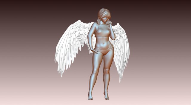 Angel Model Cetak 3D .c4d .max .obj .3ds .fbx .stl .blend 