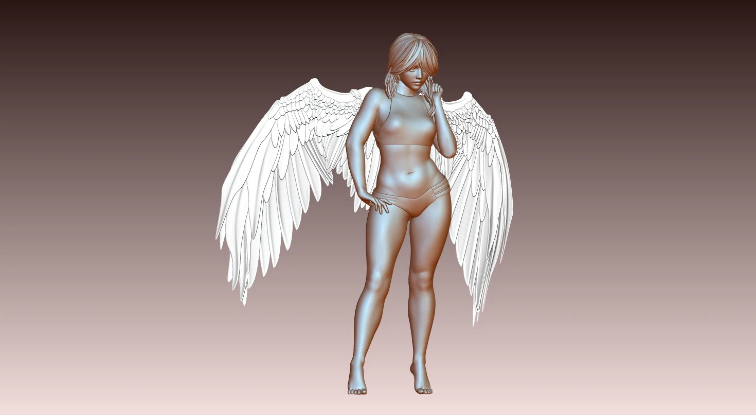 Angel 3D Print Model .c4d .max .obj .3ds .fbx .stl .blend