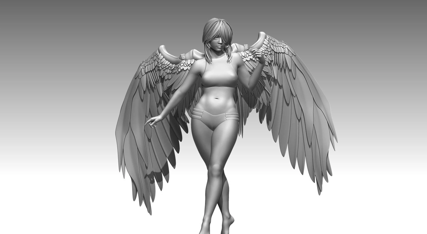 Angel 3D Print Model .c4d .max .obj .3ds .fbx .stl .blend